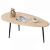 Oval Coffee Table with Sturdy Metal Construction and Compact Design product image