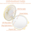 Lucky Cat Portable Personal Fan and Handheld Make Up Mirror product image