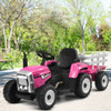 Kids' 12V Ride-on Tractor with Trailer and Parent Remote Control product image