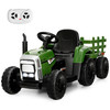 Kids' 12V Ride-on Tractor with Trailer and Parent Remote Control product image