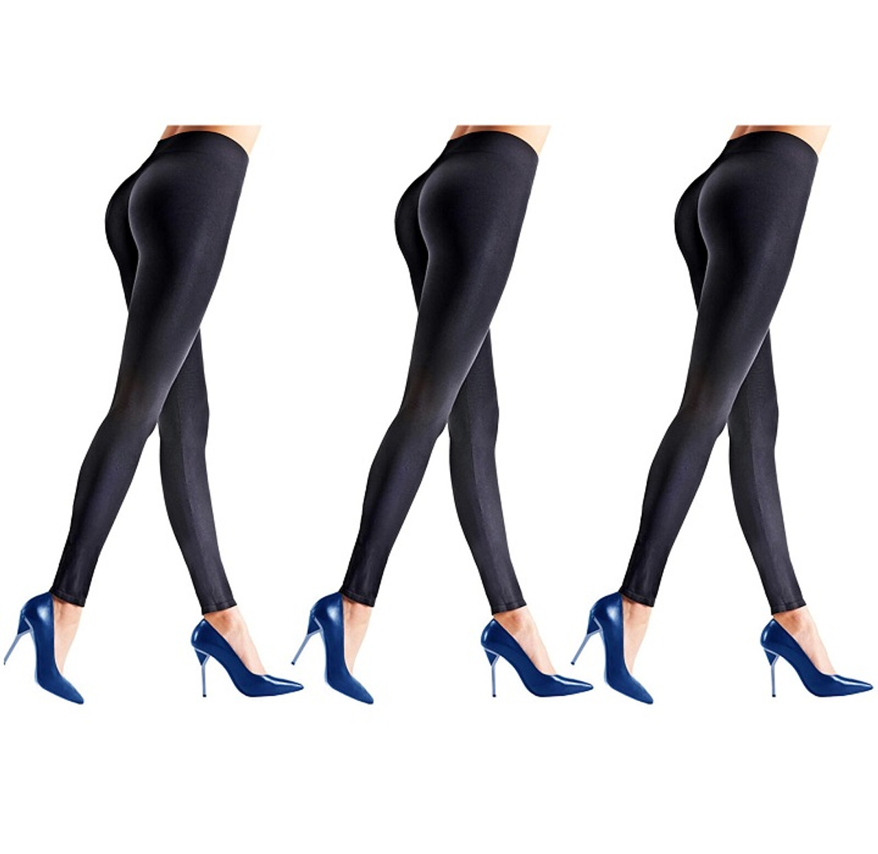 Women's Seamless Body Shaper Premium Stretch Leggings (3-Pack