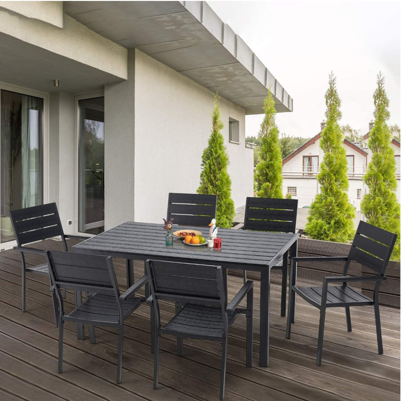 7 piece aluminum outdoor dining set