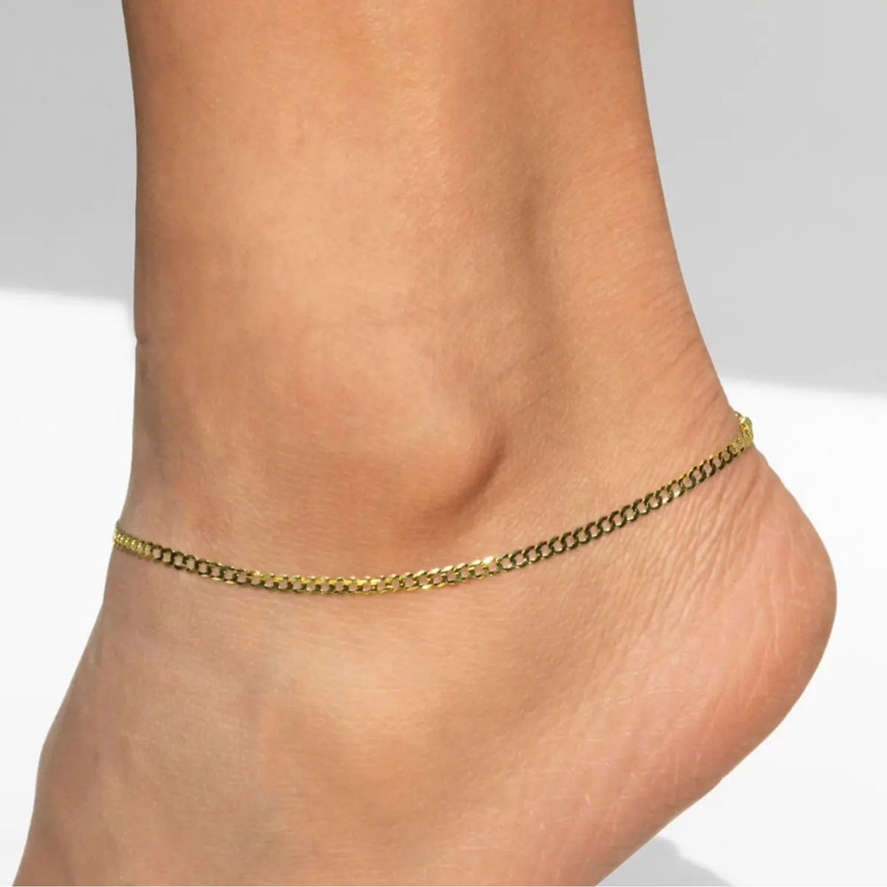 10k cuban clearance link anklet