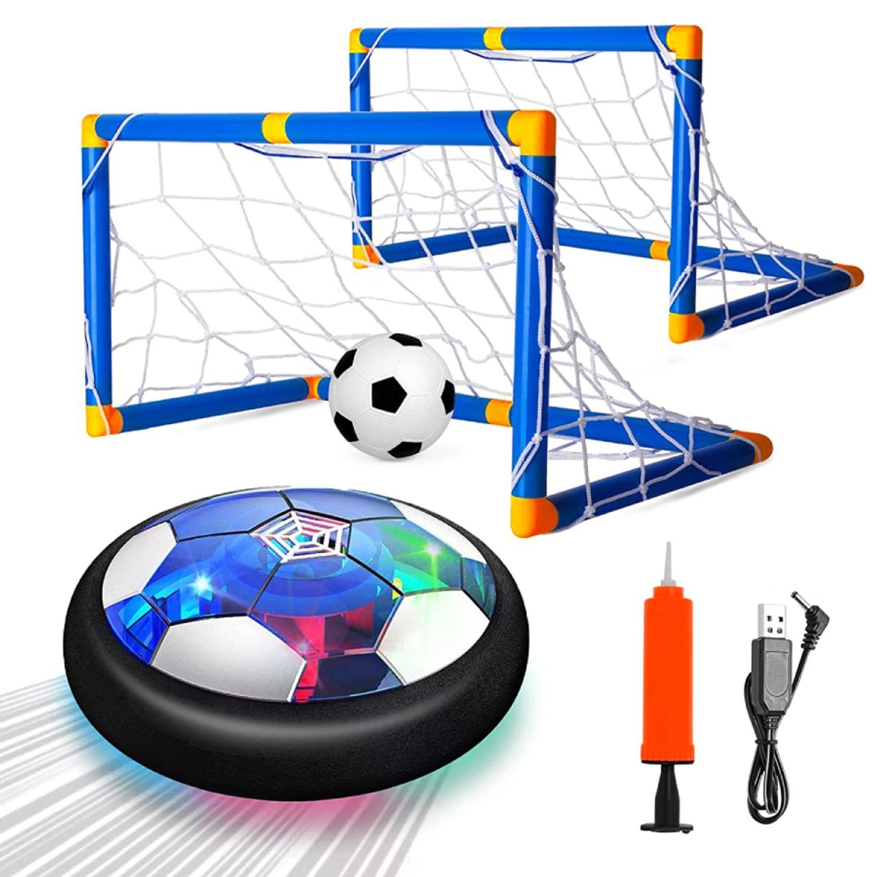 Hover Soccer Set with 2 Goals, Inflatable Ball, Hover Ball & Pump