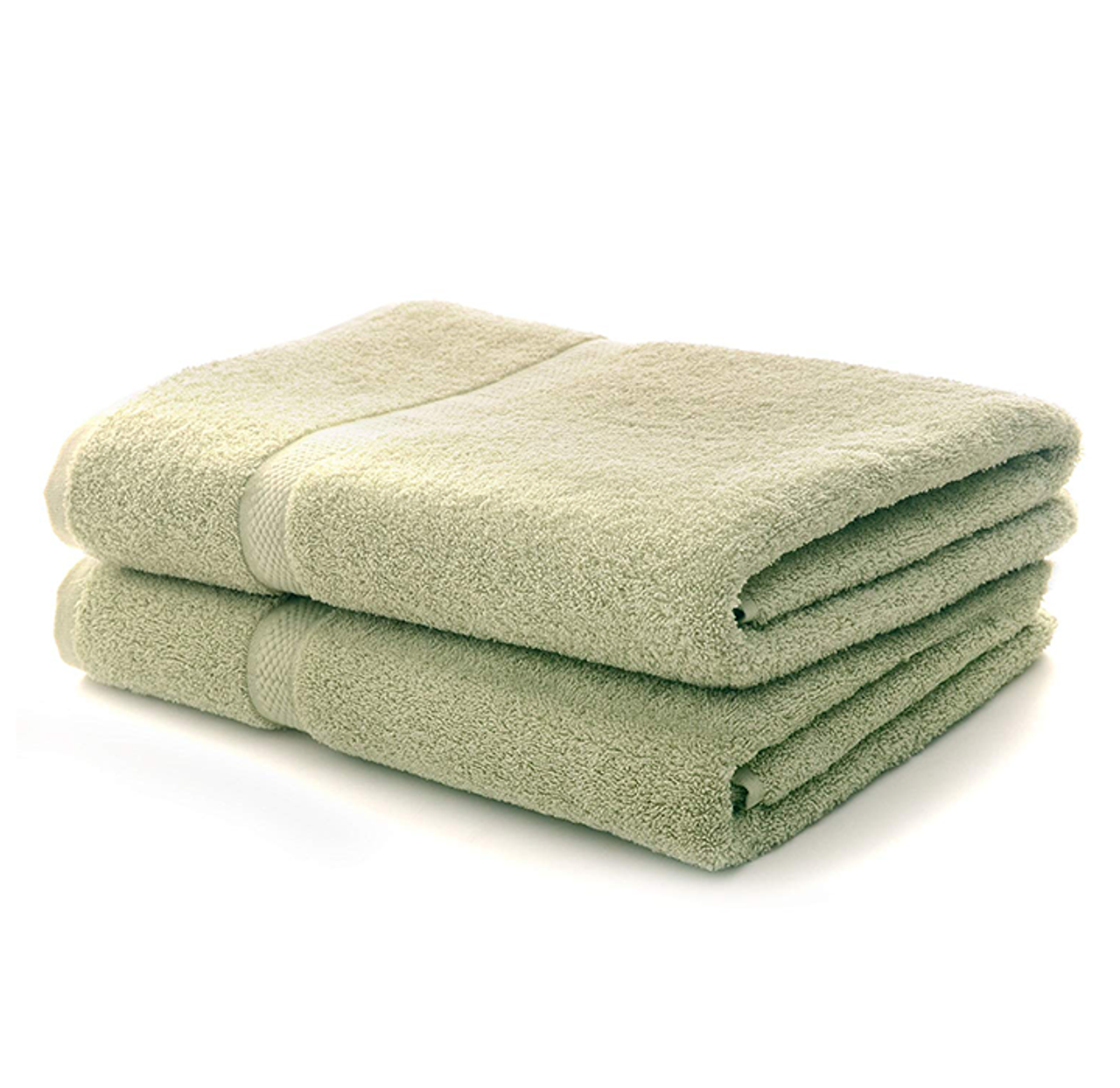 Cheer Collection Super Soft Absorbent Solid Color Bath Towels (Set of 2) White