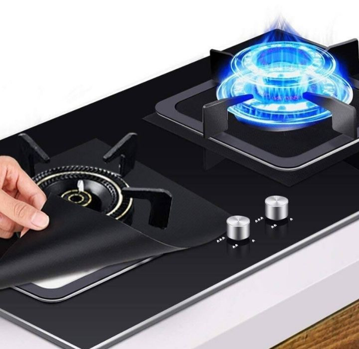 Reusable NonStick Liner for Gas Stovetops (4Pack)