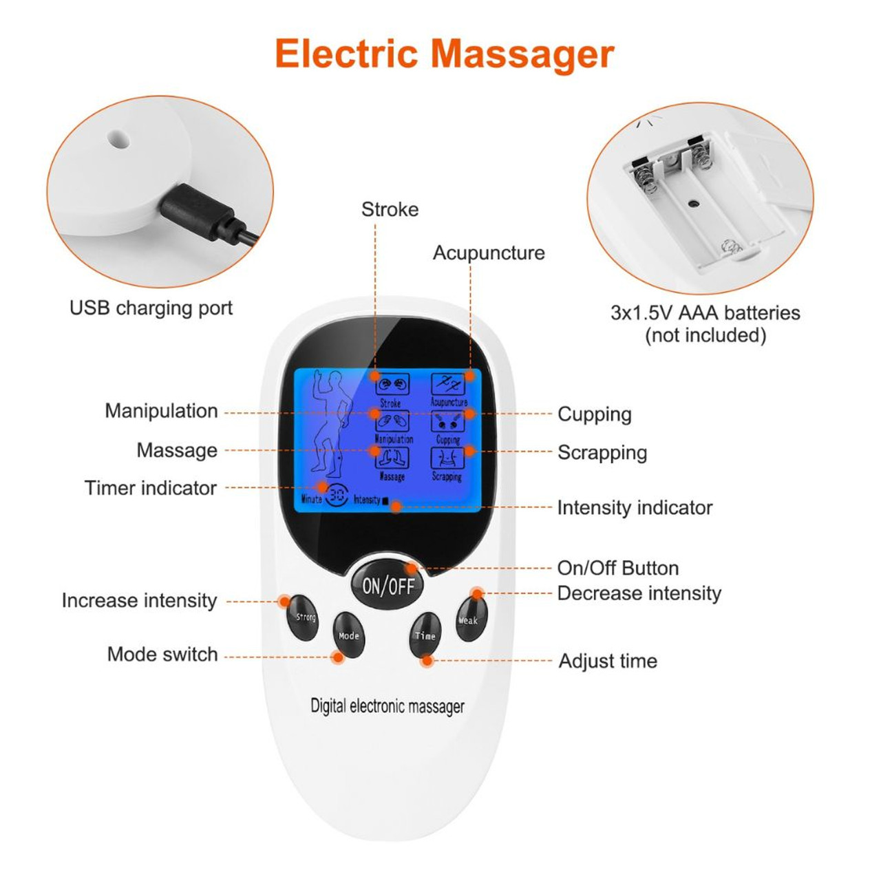 RelaxUltima Portable Neck Massager with TENS Electric Pulse Technology