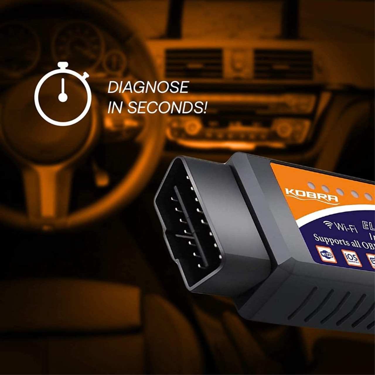 Kobra™ OBD2 Car Diagnostic Code Scanner with WiFi for iOS/Android