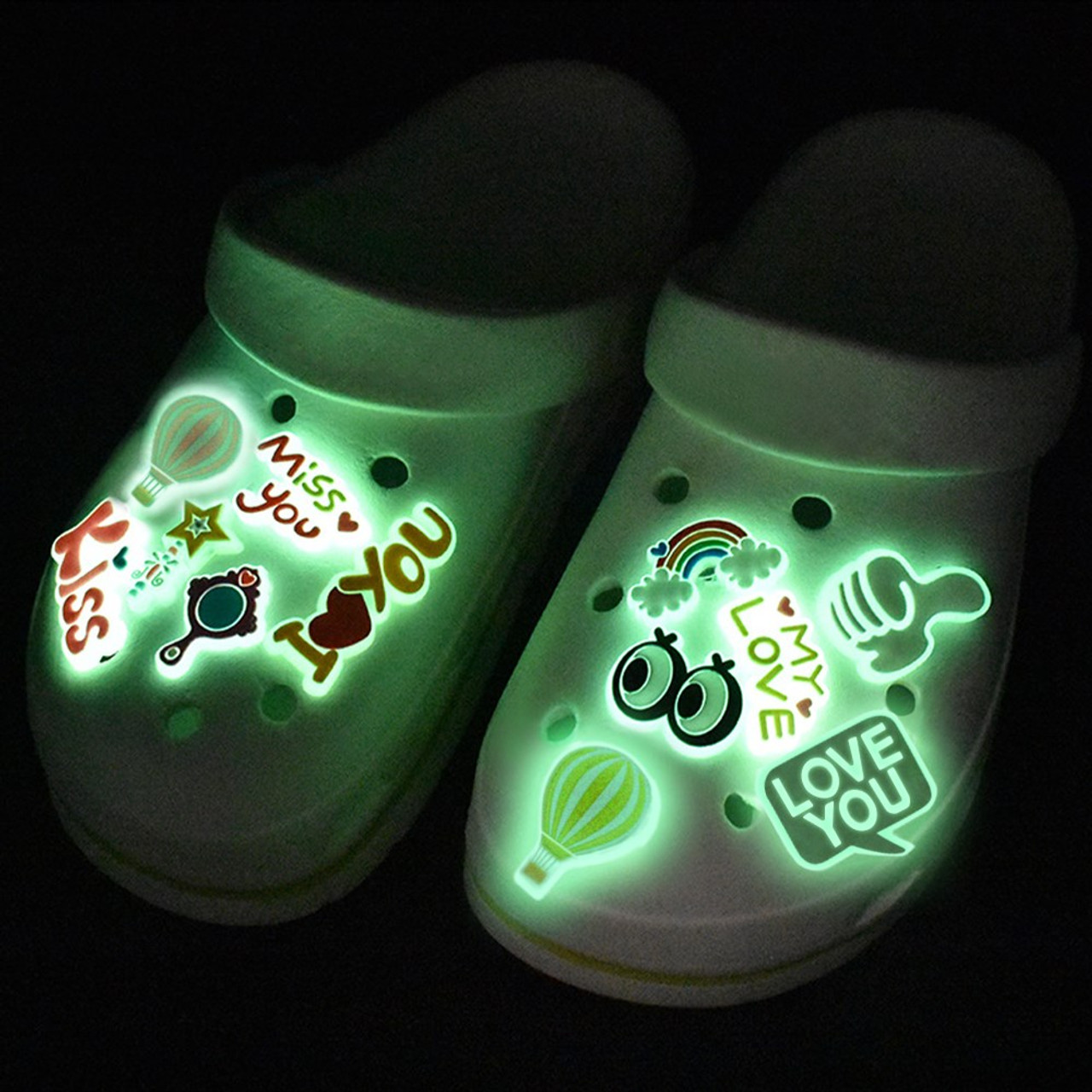 25-Piece Glow-in-the-Dark Croc Shoe Charms