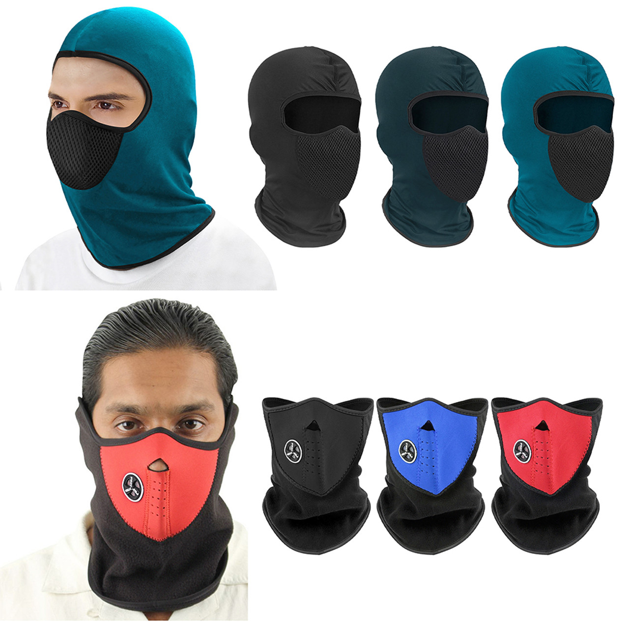 Men's Warm Windproof Breathable Thermal Balaclava Winter Ski Face (2-Pack) - UntilGone.com