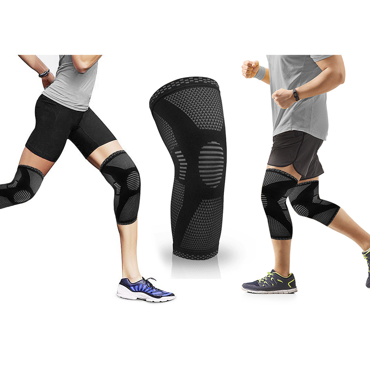 Knee Compression Sleeve Brace with Gel Grip for Recovery 