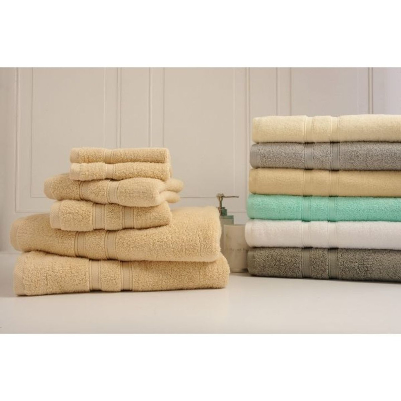 Egyptian Cotton Bath Towel Bundle in Creme