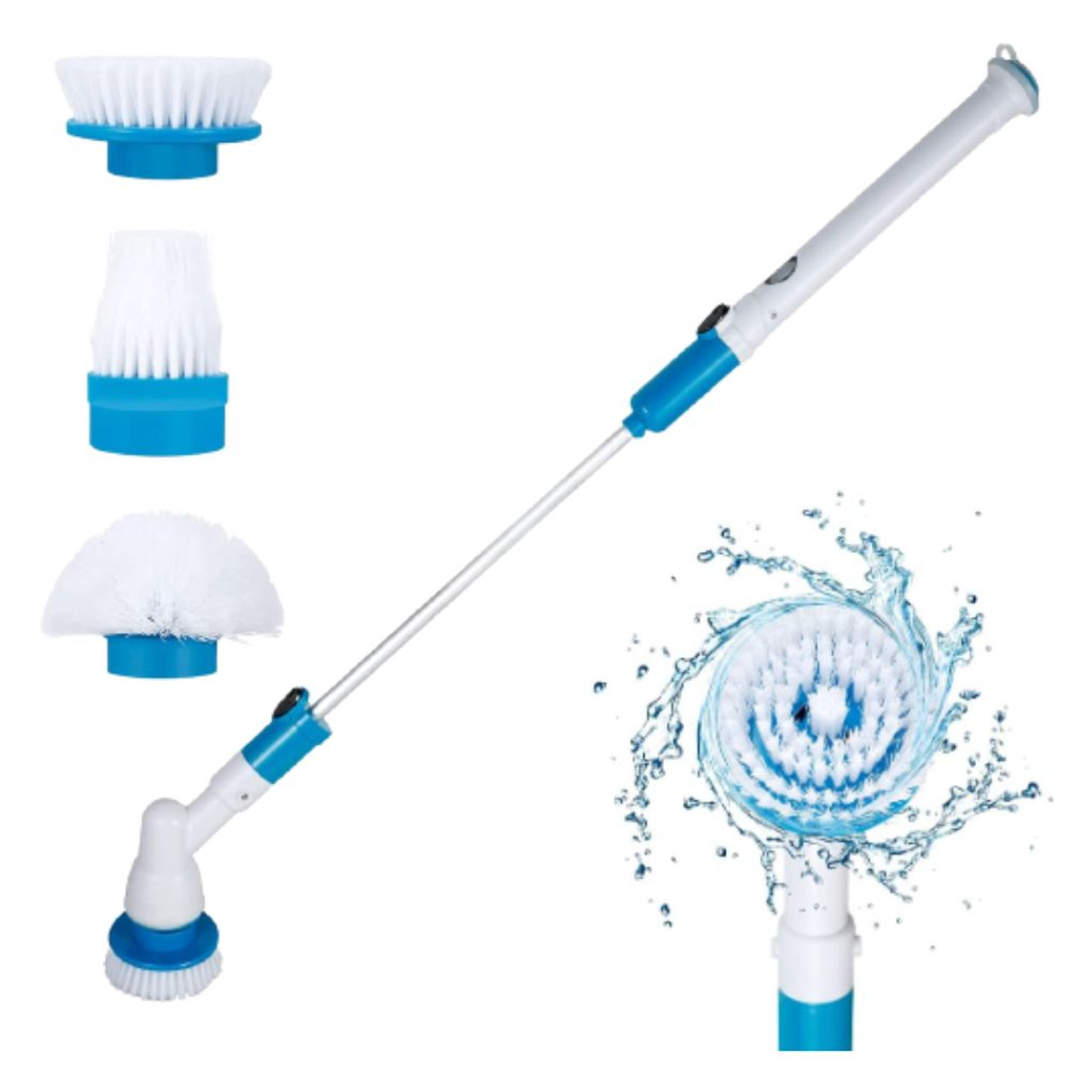 Cordless Cleaning Brush Electric Spin Scrubber with 3 Replaceable Brush  Heads