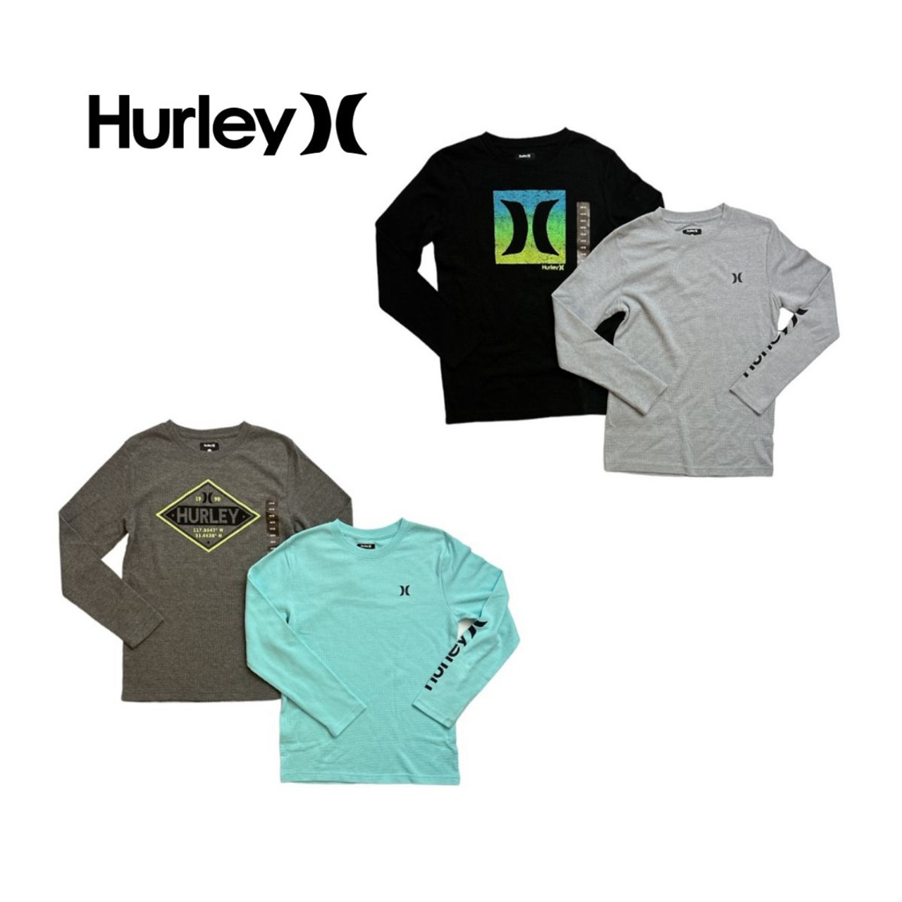 mooi zo pot Snooze Hurley® Boy Thermal Crew Neck Long Sleeve T-Shirts (2-Pack) - UntilGone.com