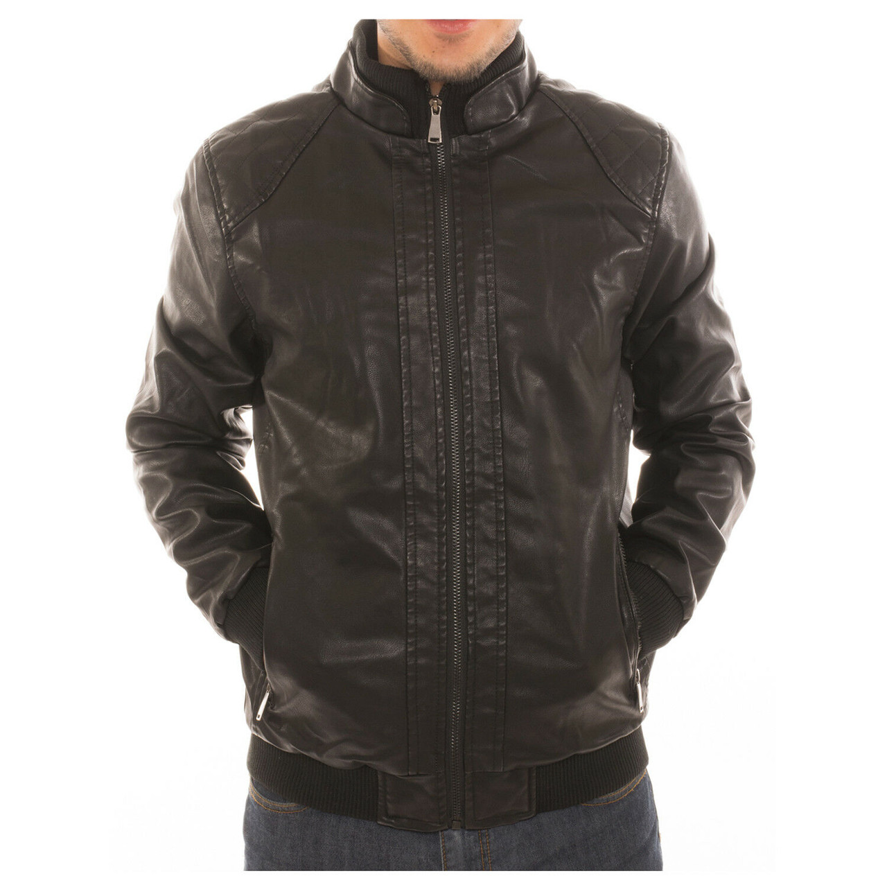 flannel lined leather jacket