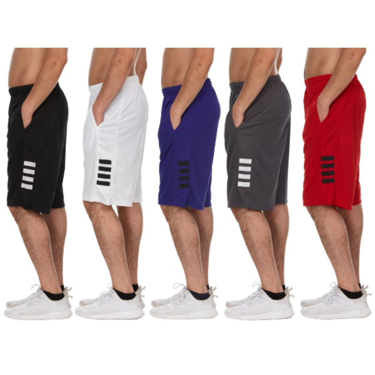 Men's Athletic Performance Shorts (5Pack)