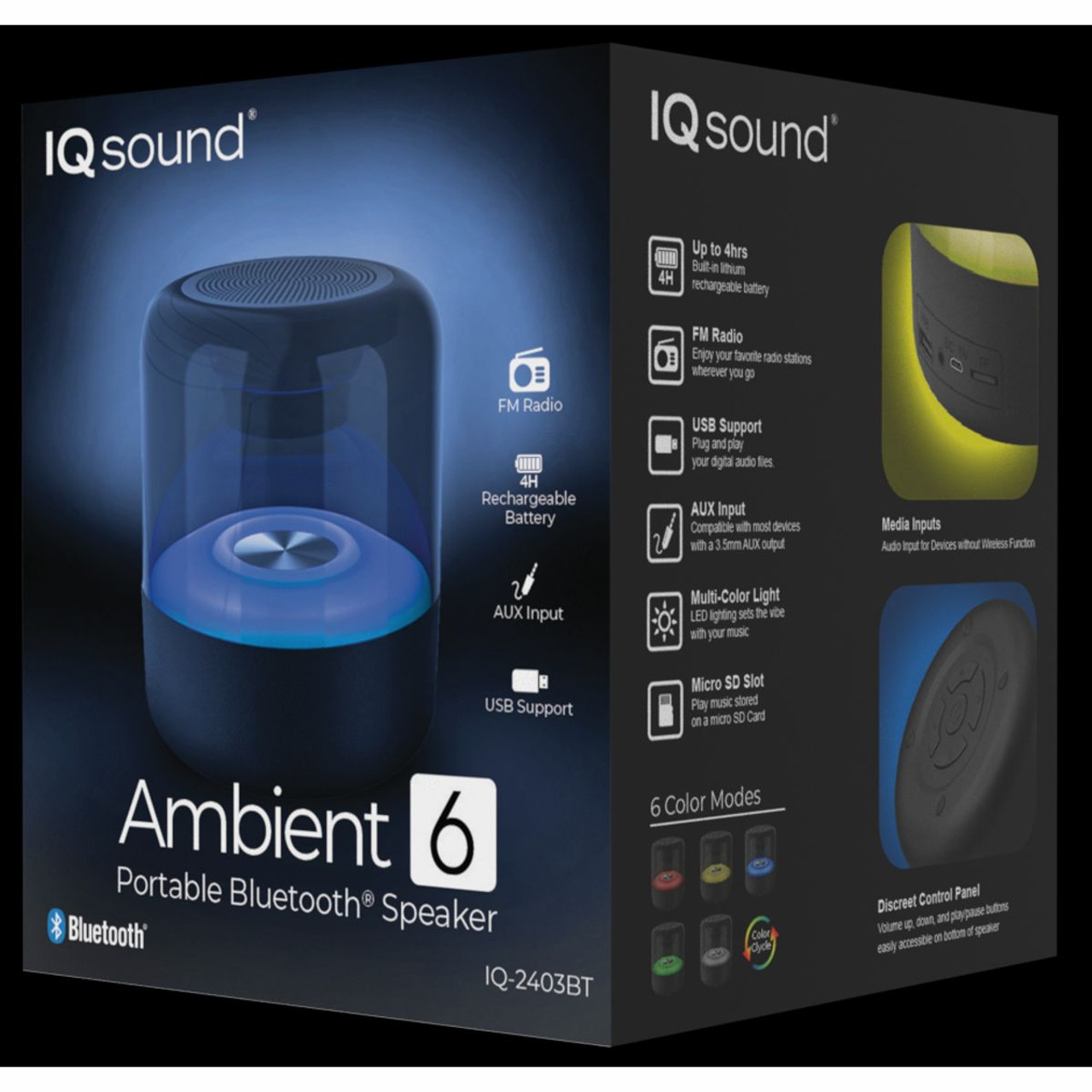 Ambient 6 Portable Bluetooth Speaker with FM Radio & 4 Hrs Playtime  (IQ-2403BT)