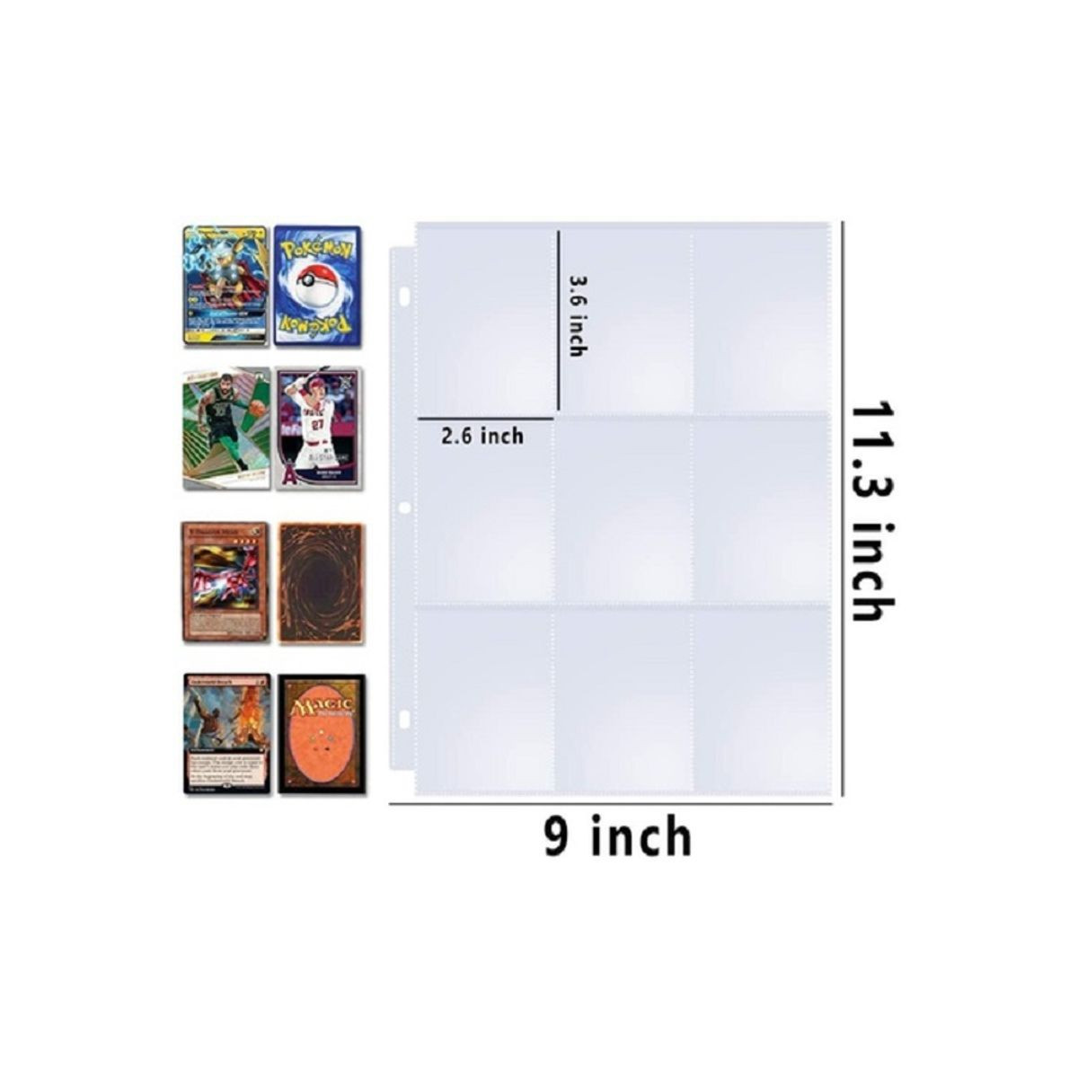 Near Me 540 Pocket Trading Card Binder Sheets - 9 Pocket Page Protectors For Sports, Pokemon, Yugioh & Business Cards Near Me 540 Pocket Trading Card Binder Sheets - 9 Pocket Page Protectors For Sports, Pokemon, Yugioh & Business Cards