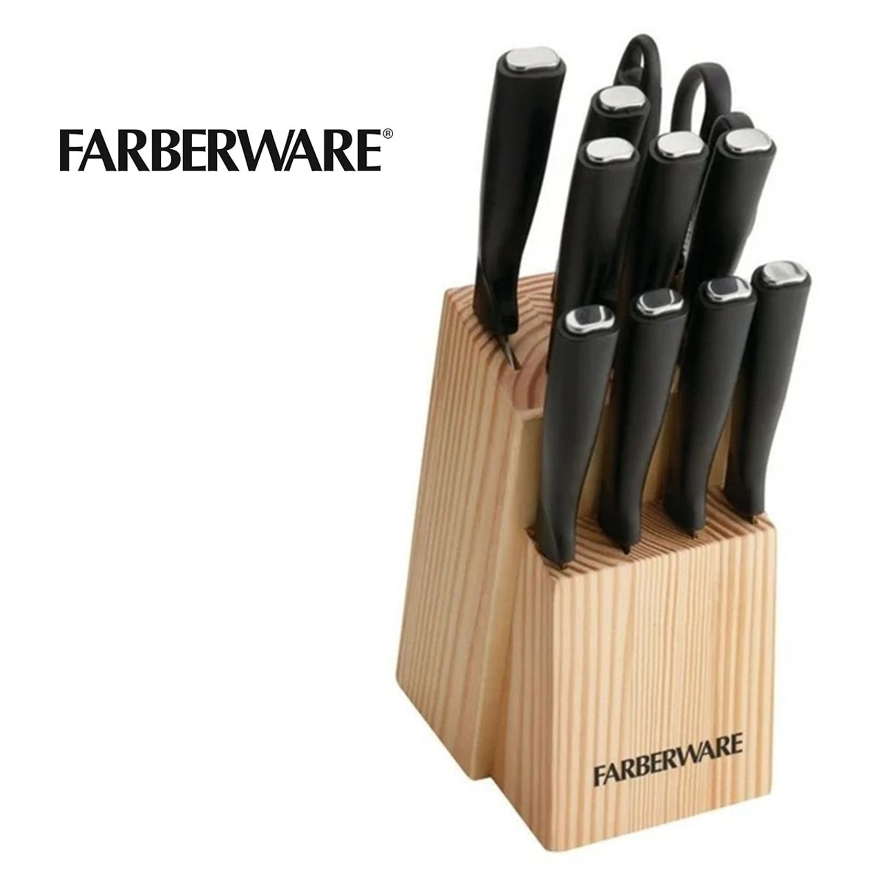 Farberware Classic 30PCS Rotating Cutlery Knife Set with Block