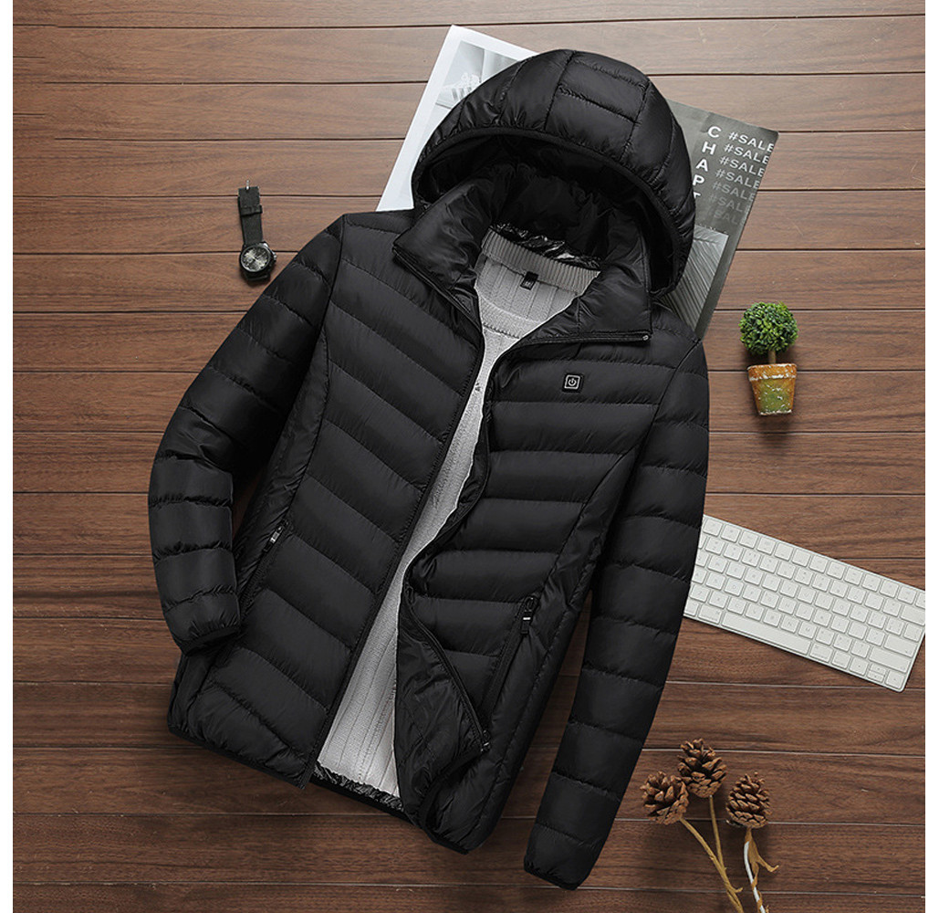 Caldo Insulated Heated Puffer Jacket (Requires Power Bank) - Red - Medium