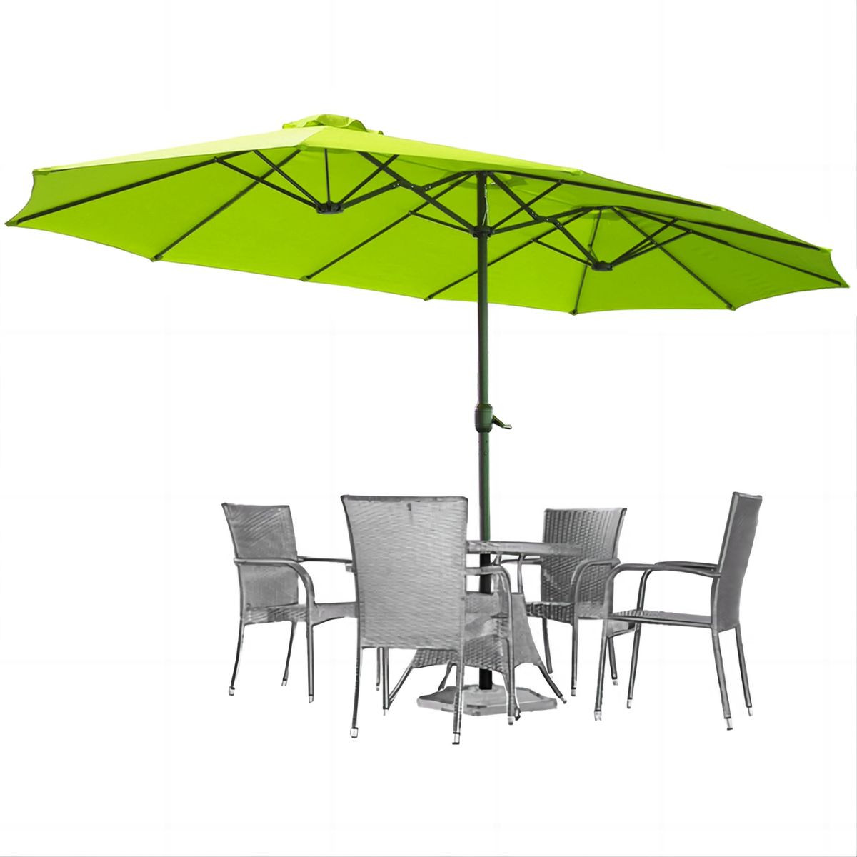 104 led copper wire patio umbrella lights 15ft Solar Patio Umbrella with RGB Lights & Base