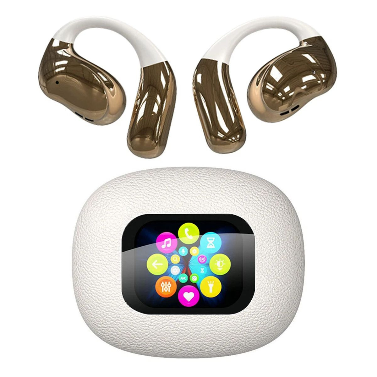 Ai Translating Ear Buds,Wireless Bluetooth Earphone 144 Languages Real Time Language Translator,For Travel Business Learning Color Beigi