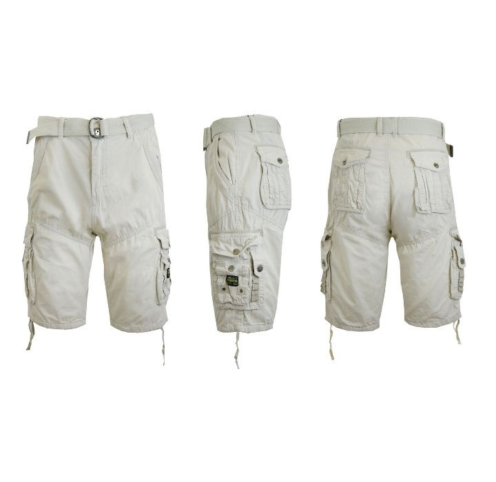 Men's Distressed Vintage Belted Cargo 