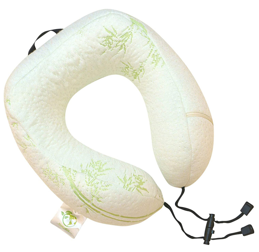 bamboo memory foam neck pillow