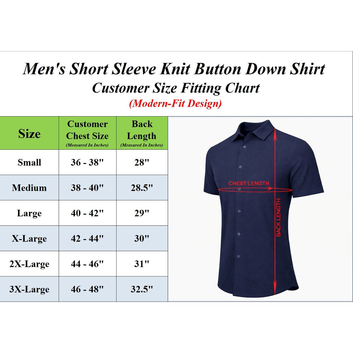 30 inch sleeve dress shirt Men’s Button-Up Short Sleeve Dress Shirt (3-Pack)
