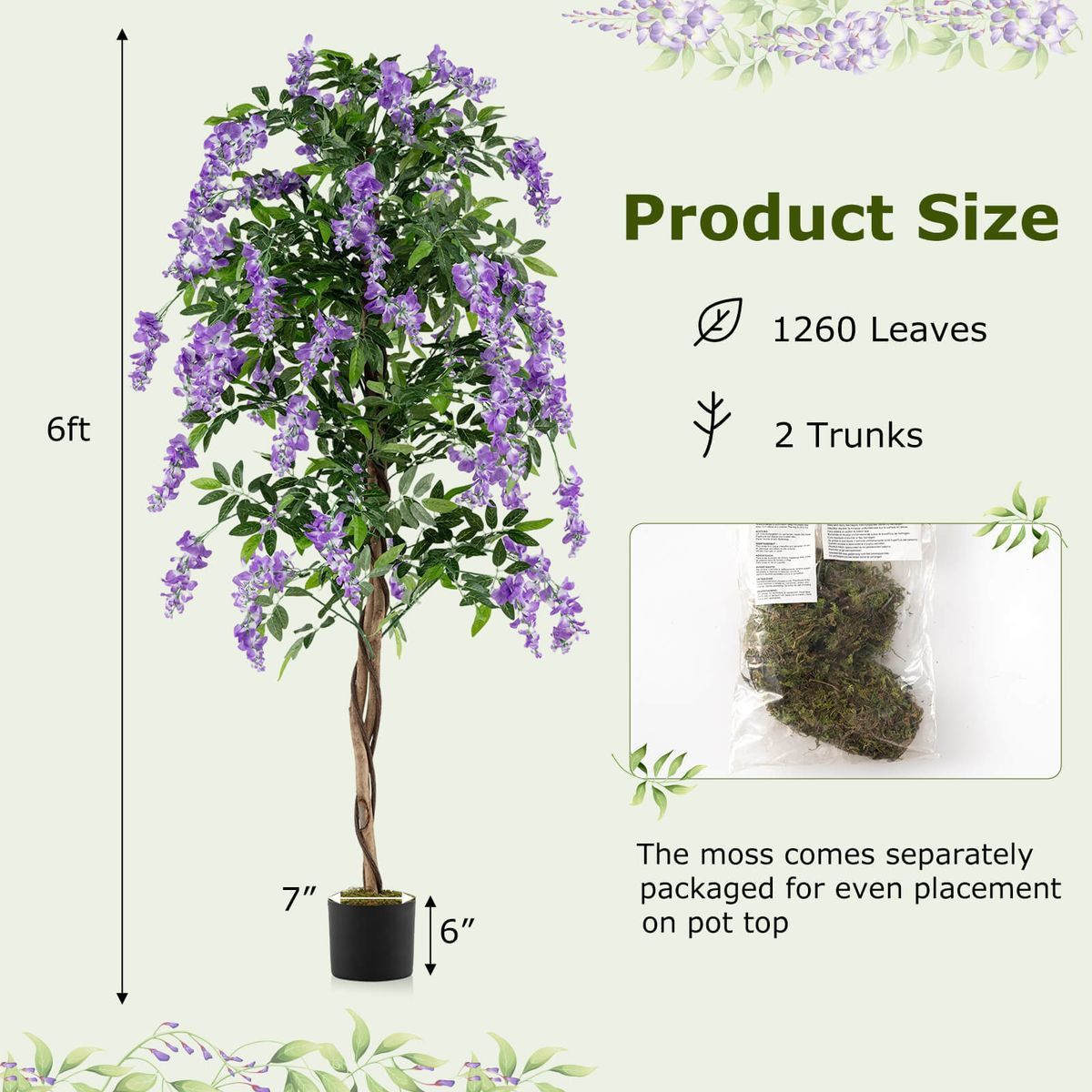 Artificial Wisteria Tree (1- or 2-Pack) - UntilGone.com