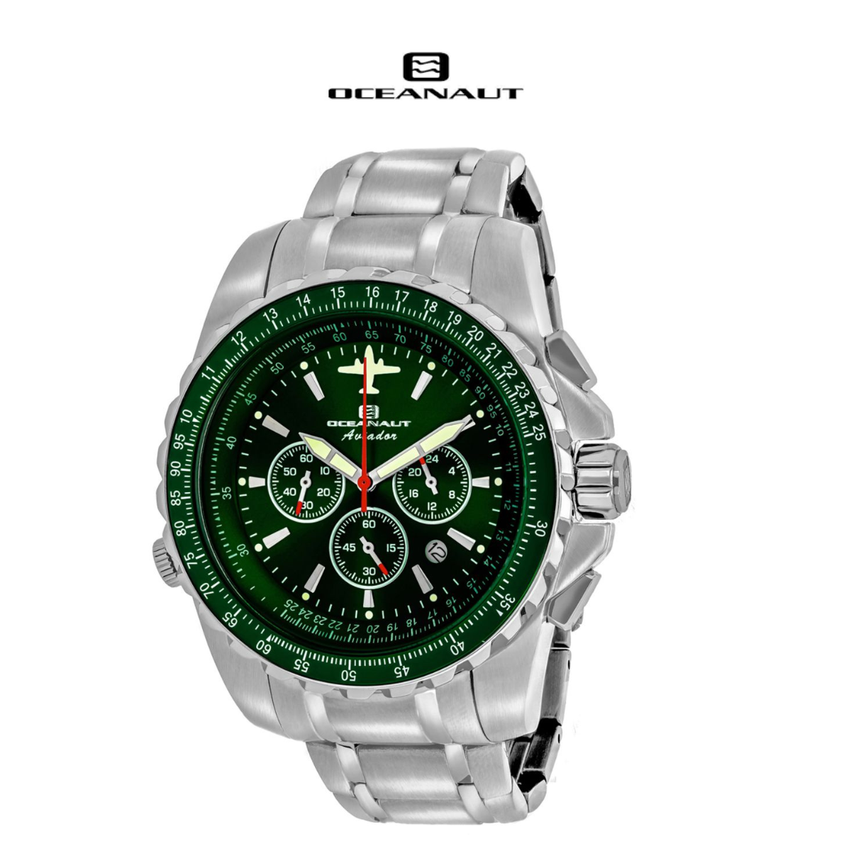 Oceanaut Men's Aviador Pilot Green Dial Watch - UntilGone.com