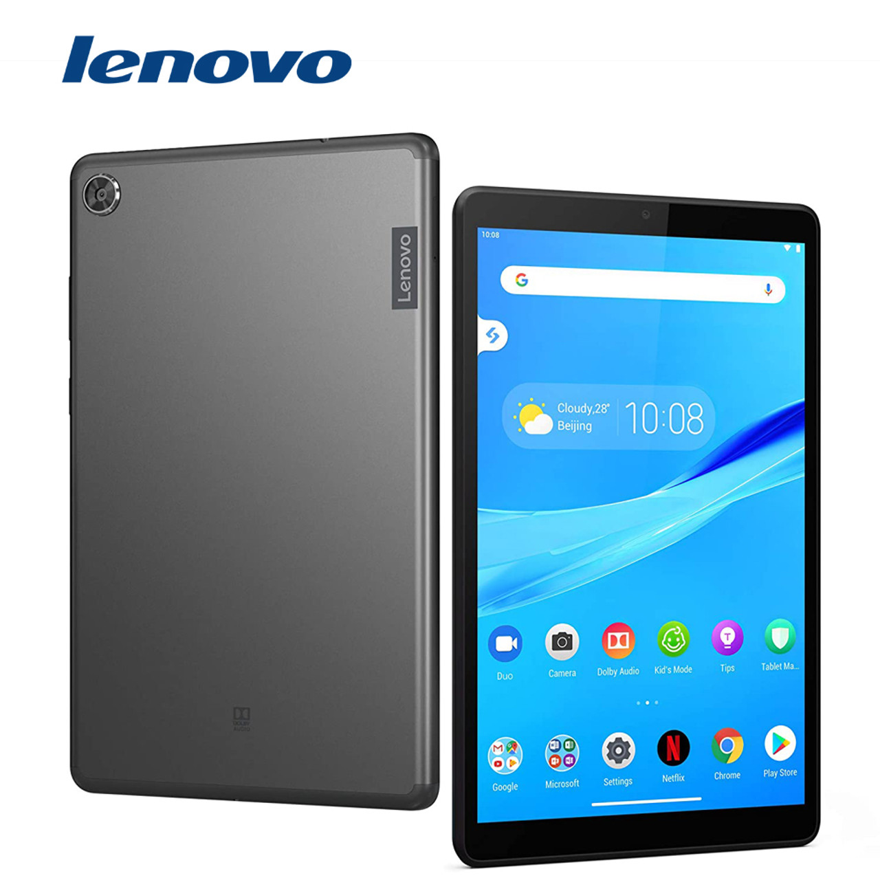 Lenovo Tab M8 Tablet, HD Android Tablet, Quad-Core Processor, 2GHz, 32GB  Storage, Full Metal Cover, Long Battery Life, Android 10 Pie, Iron Grey