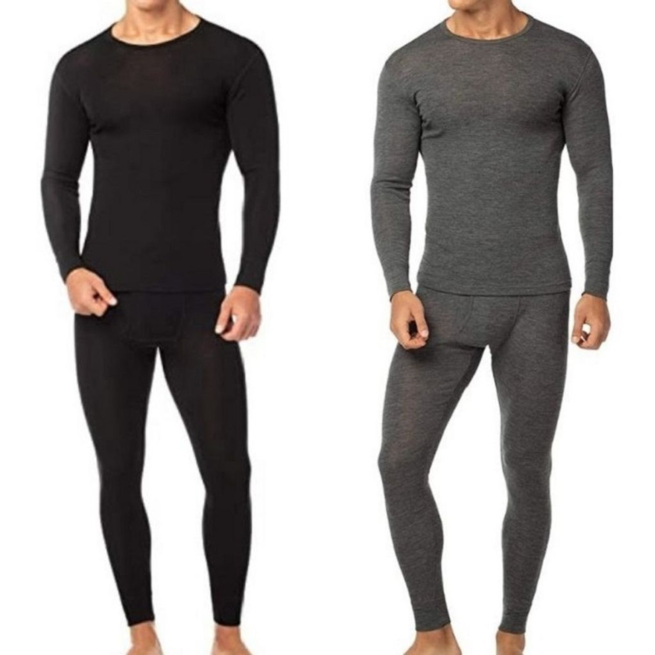 Men's Cotton Fleece Thermal Top and Pants Set (2-Pairs) - UntilGone.com