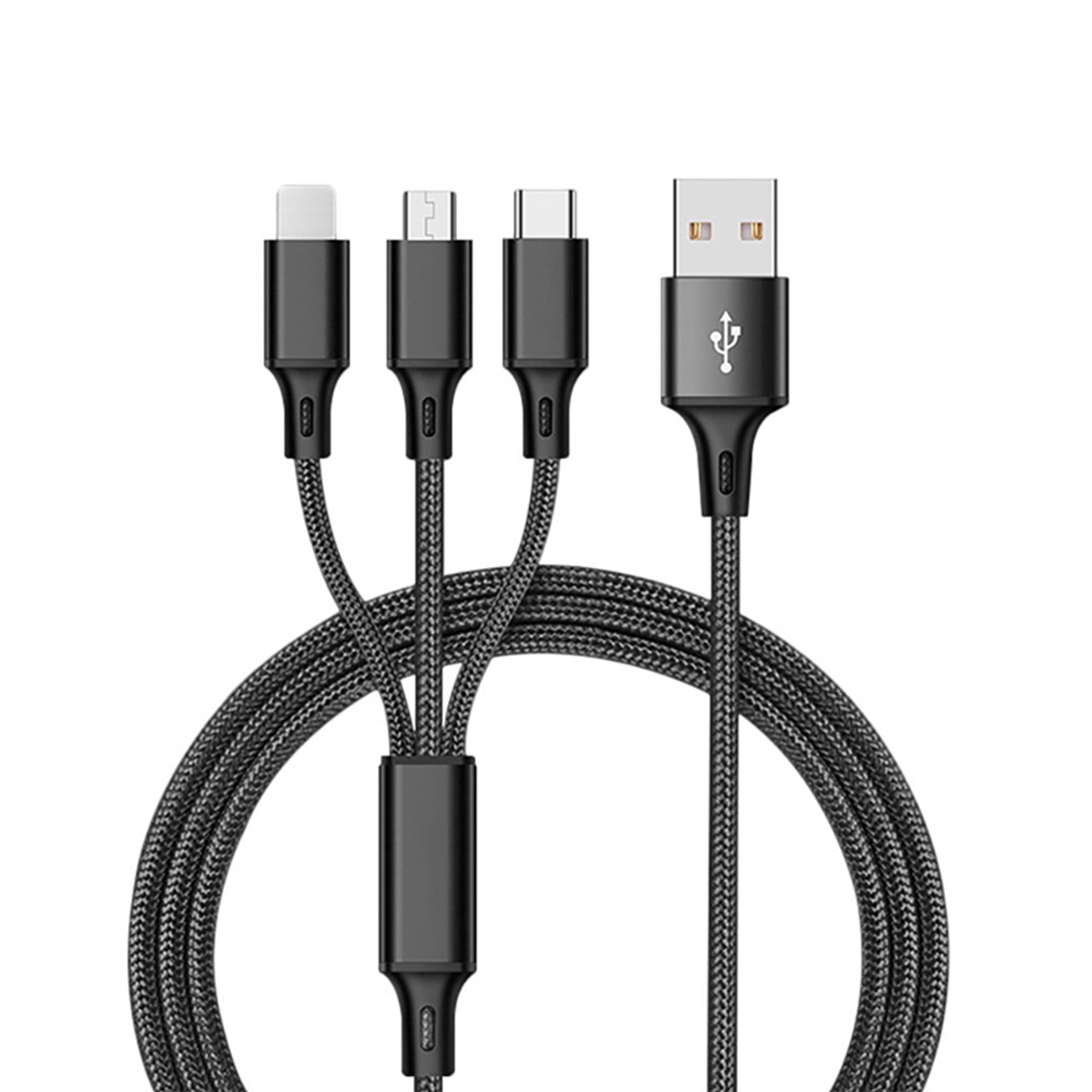 3-in-1 Nylon Braided 4-Foot Charging Cable for iPhone $7.99 (80% OFF)