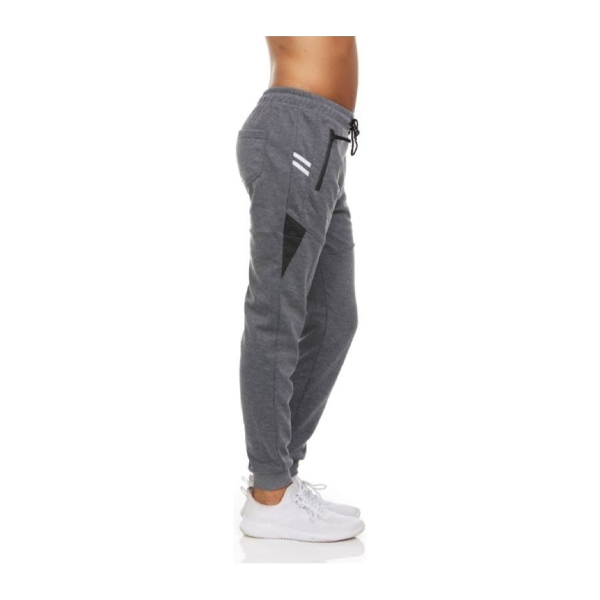 Men's Fleece Jogger Pants with Zipper 