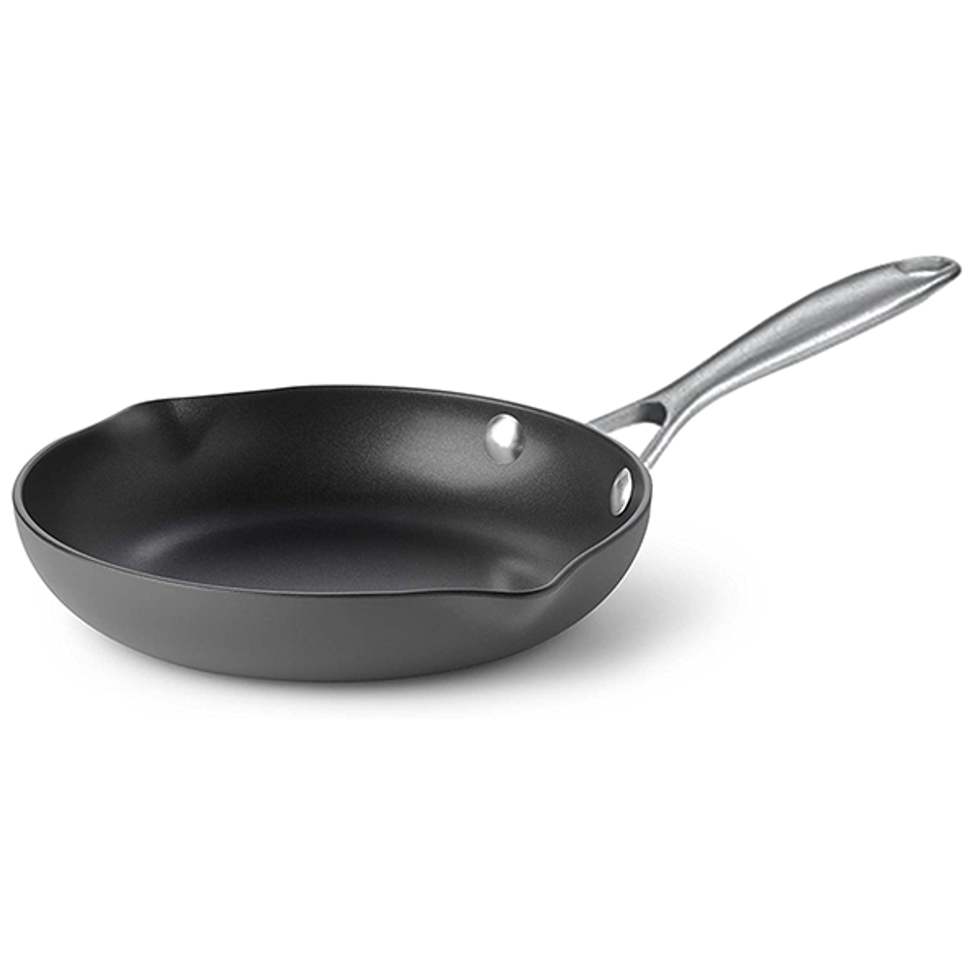 10Inch NonStick Hard Anodized Frying Pan with Double Pour Spouts