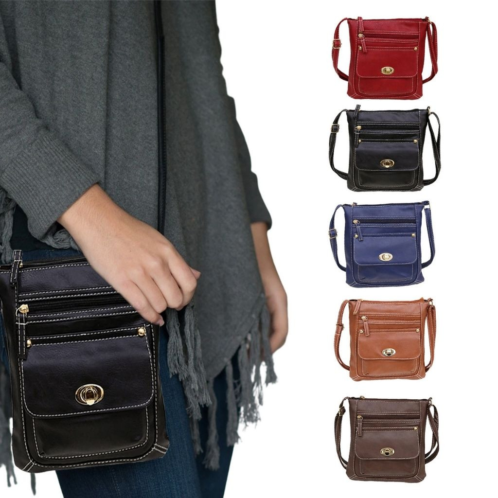 Women's Crossbody Buckle Messenger Everyday Purse