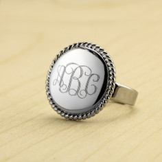 Monogrammed Adjustable Ring  product
