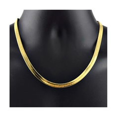 14K-Gold-Plated Flat Herringbone Chain product