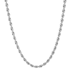 Italian Diamond-Cut Silver-Filled High-Polish Rope Chain product