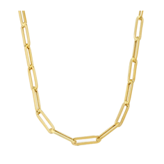 18K-Gold-Plated 4.8mm Sterling Silver Paperclip Chain Necklace product