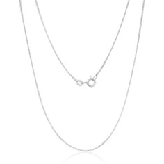 Solid 925 Sterling Silver 1mm Italian Box Chain product