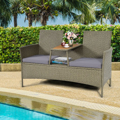 2-Person Patio Rattan Conversation Furniture Set product