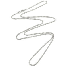 .925 Sterling Silver Italian Moon Cut Ball Chain product