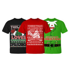Men's Funny Ugly Christmas Sweater Cotton T-Shirts product