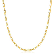 18/20/24-Inch 18K Gold Paperclip Link Chain Necklace product