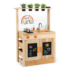 Mud Kitchen for Kids with Planting Pots and Removable Sink product