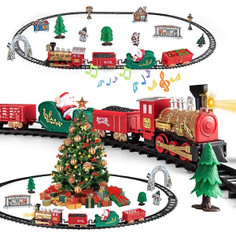 Battery Powered Locomotive Toy Train Set with Light and Sound product