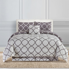 5-Piece Reversible Comforter Set with Throw Pillows product