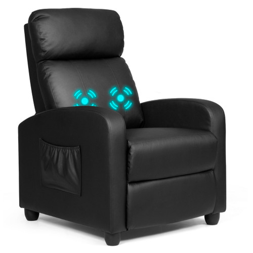 Ergonomic Massaging Recliner with Remote